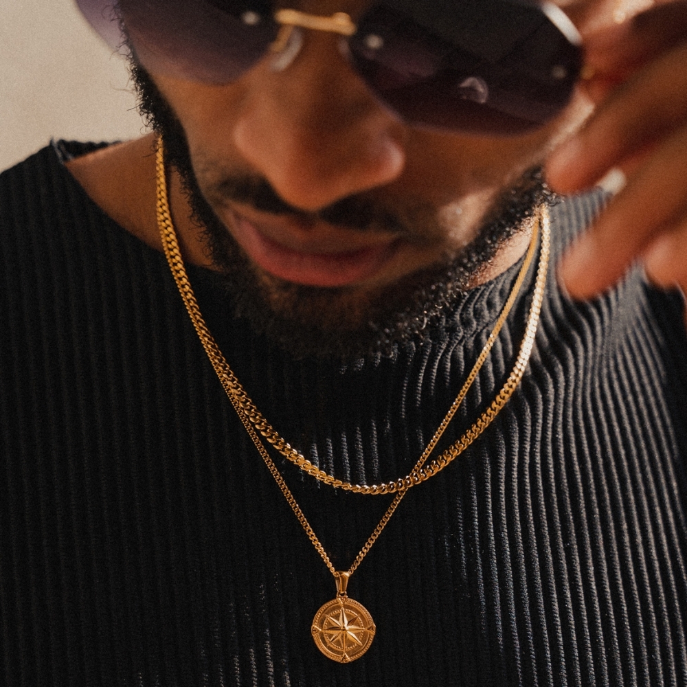 Nevaeh Curb Chain Necklace - 18K Gold Plated